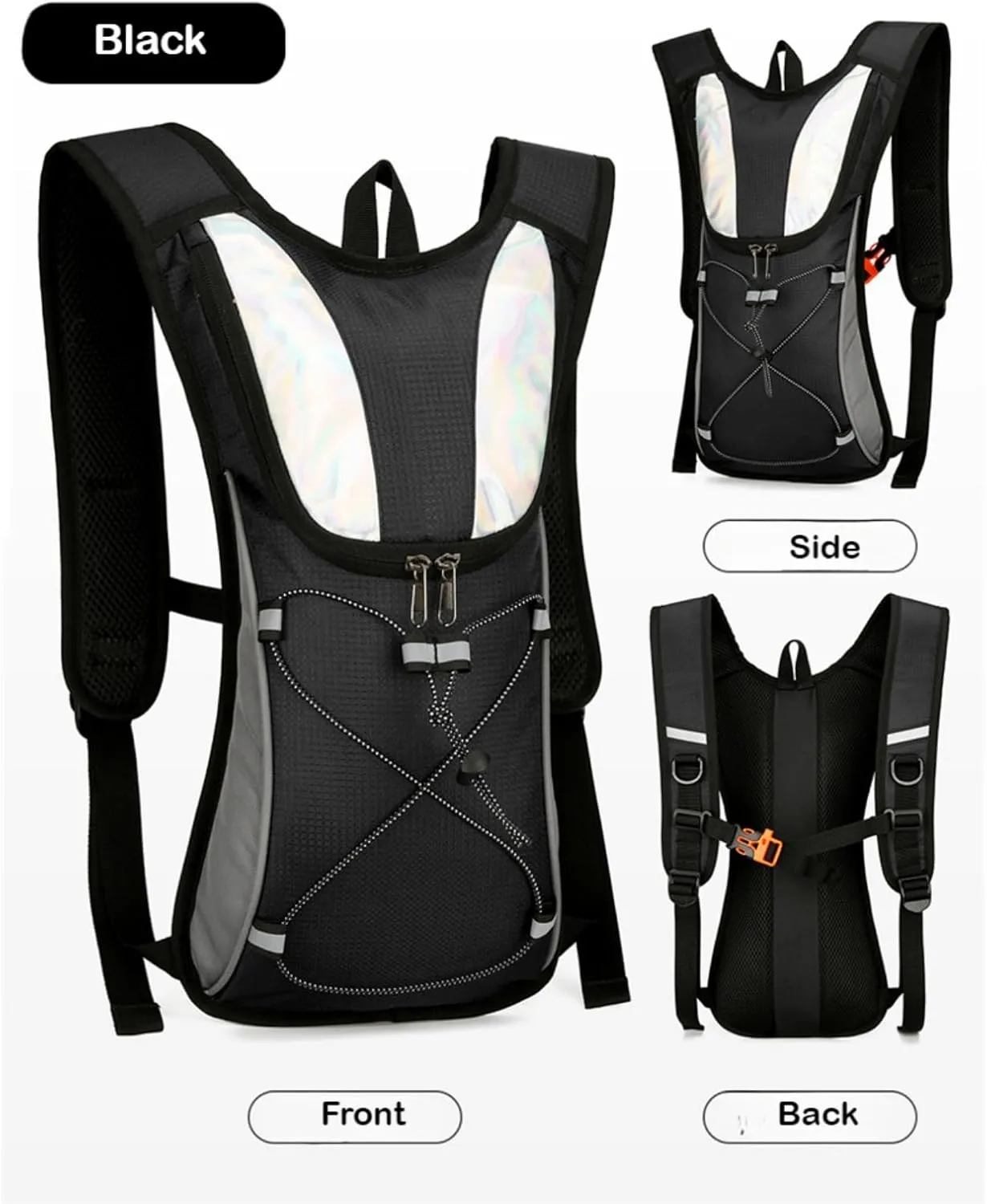 Backpacking Packs, Lightweight Waterproof Hiking Backpack for Men & Women - Cycling, Trekking, and Outdoor Activities (Black)