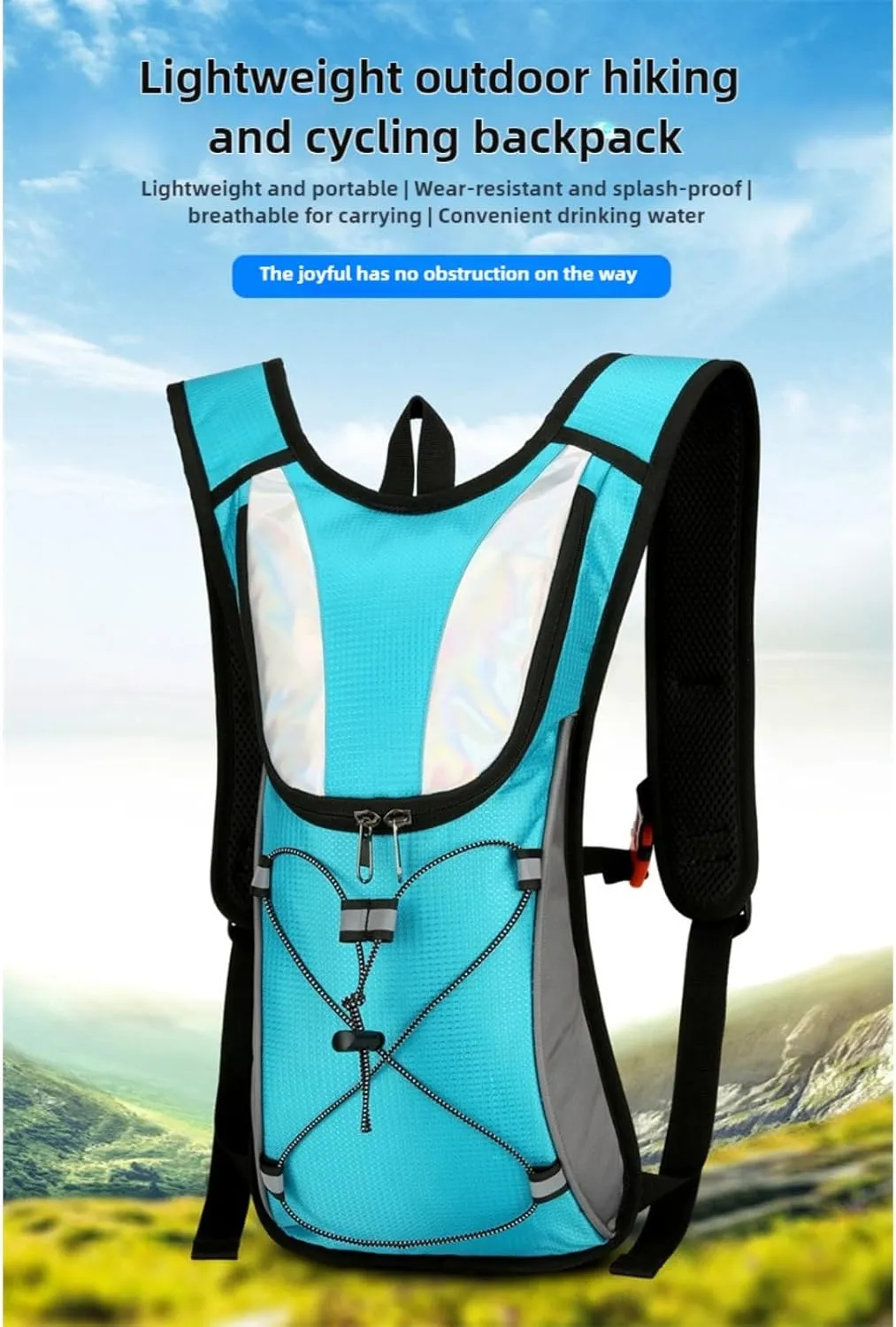 Backpacking Packs, Lightweight Waterproof Hiking Backpack for Men & Women - Cycling, Trekking, and Outdoor Activities (Black)