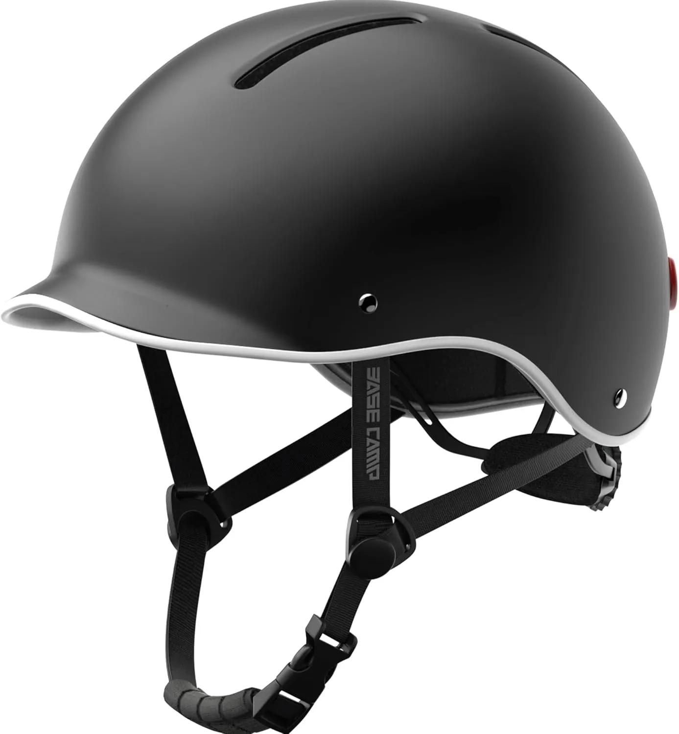 BASE CAMP BC-019 Adult Bike Helmets with Rechargeable Rear Light for Men & Women, Safety Certified Adjustable Urban Stylish Bicycle Helmet for Commuting, Skateboard, Scooter, Ebike