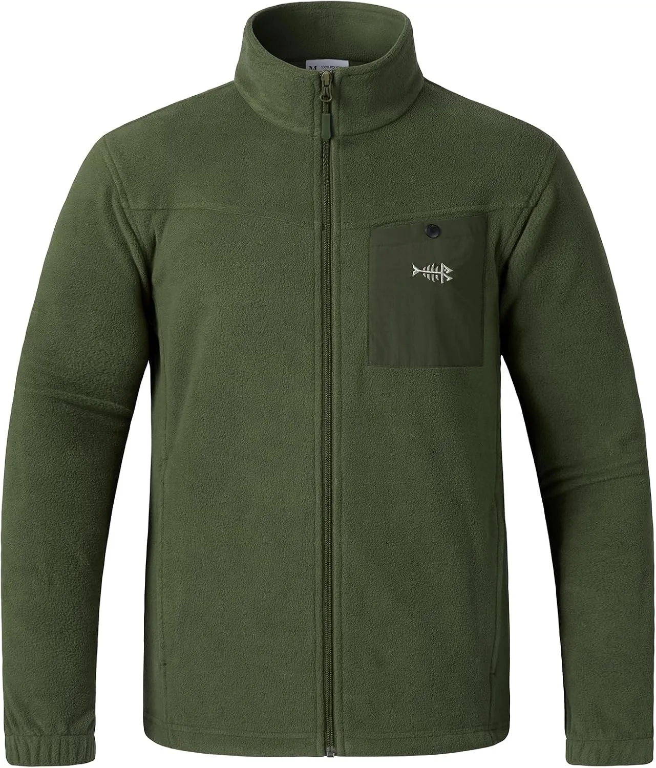 BASSDASH AllDay Men’s Full Zip Fleece Jacket Soft Sweatshirt Breathable Mid-Weight Polar Fleece Winter Coat with Pockets