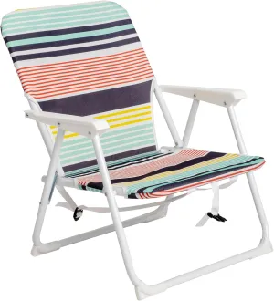 Beach Chairs, Portable Camping Chairs, Folding Recliners, Easy to Carry, Durable Steel Frame, Polyester Fabric for Picnics, Camping, Fishing, Weight Capacity 200lbs White Frame Multi Color