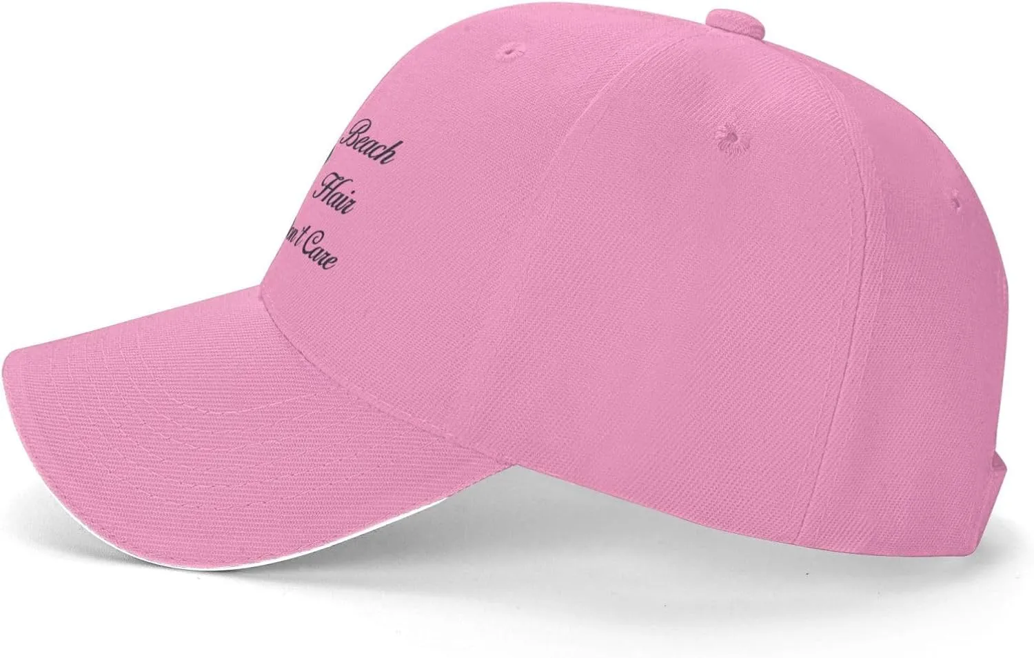 Beach Hair Don't Care Sun Baseball Cap Dad Hat Funny for Men Trucker Hats Fashion Caps Hiking & Travel Black-R