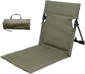 Beach Mat Lounge Chair, Lightweight Camping Folding Chair, Portable Beach Chair with Storage Bag for Outdoor Sunbathing Beach Picnic Travel (Green)