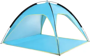 Beach Mussel, Portable Beach Tent Sun, Camping Tent with Bodenheringen and Wind Ropes for The Beach Garden Camping Family