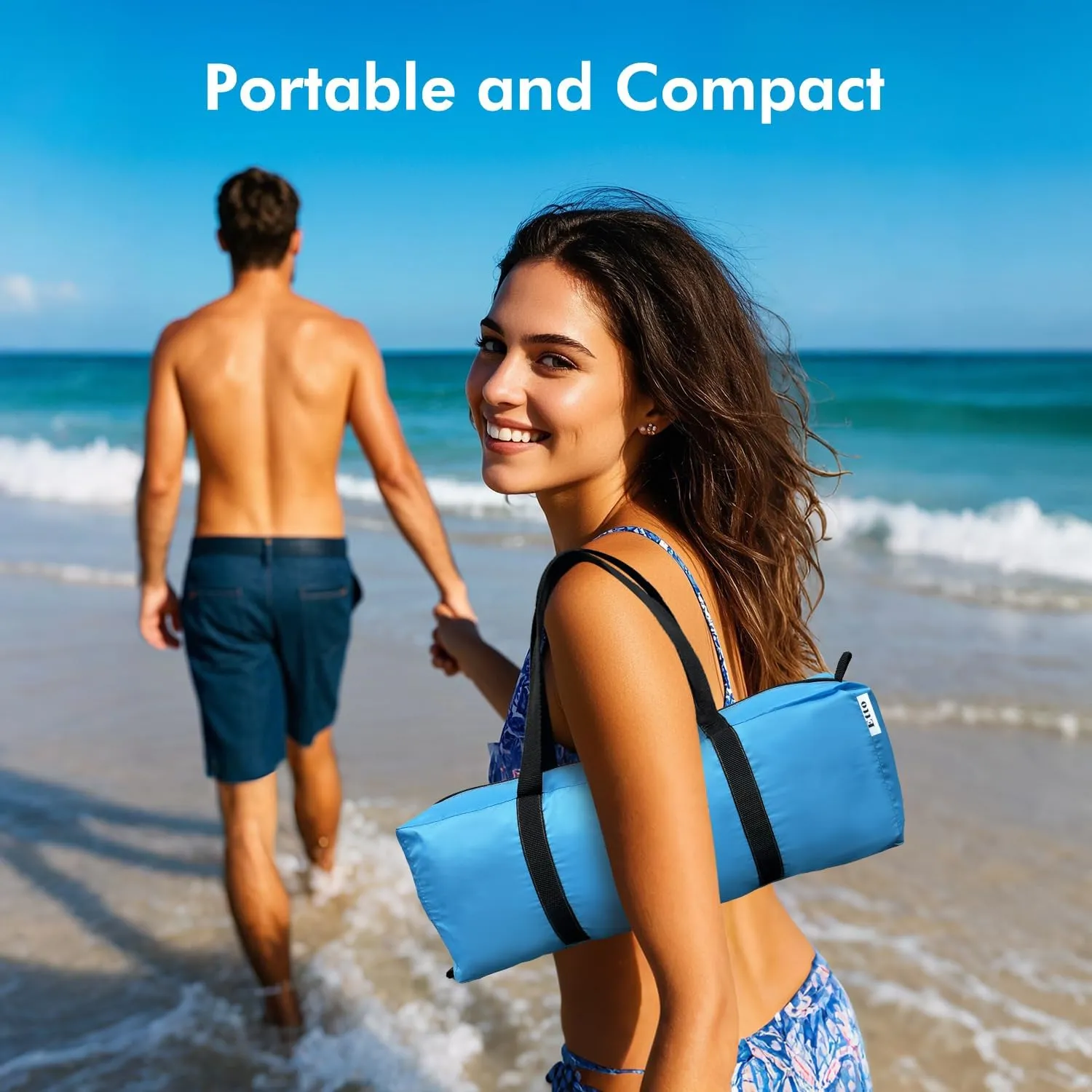 Beach Tent, Portable Sun Shelter for 2/3/4/6-8 Person with UPF 50  UV Protection, Easy Setup Waterproof Beach Shade Canopy Cabana for Family Outdoor and Picnics, Fishing with Carrying Bag