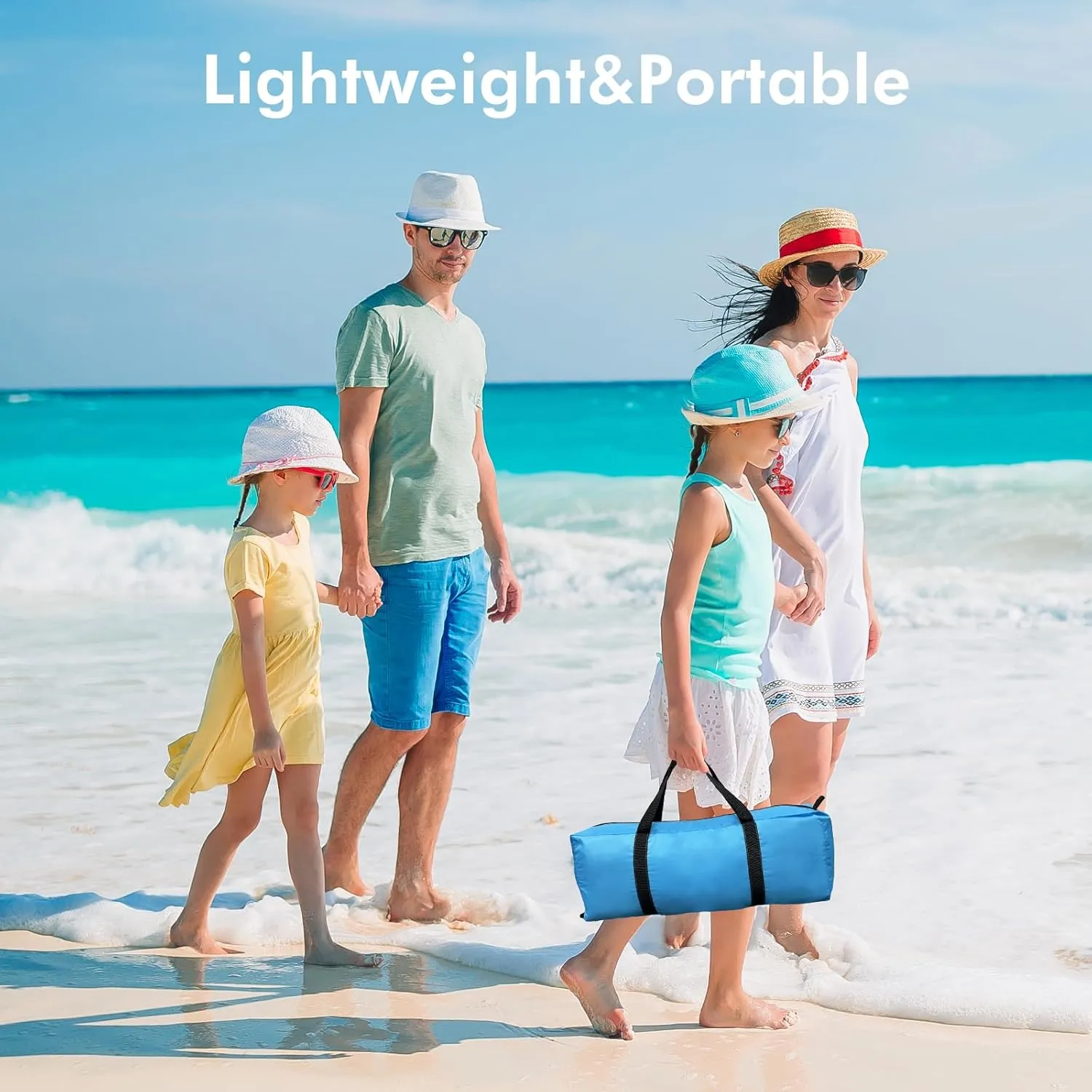 Beach Tent, Portable Sun Shelter for 2/3/4/6-8 Person with UPF 50  UV Protection, Easy Setup Waterproof Beach Shade Canopy Cabana for Family Outdoor and Picnics, Fishing with Carrying Bag