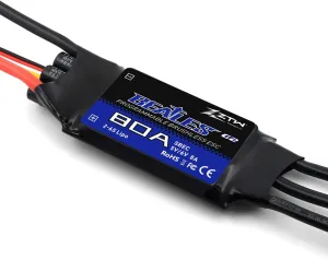 Beatles G2 80A ESC with Connectors SBEC Output 8A/5,6V for RC Fixed Wing Airplane 2-6S or DIY Project Need Electronic Speed Controller