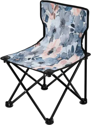 Beautiful Flowers Portable Outdoor Folding Chair Anti-Slip Padded Oxford Cloth Stool Camping Chair Small for Beach Hiking Fishing Gardening Quad Camp Chair