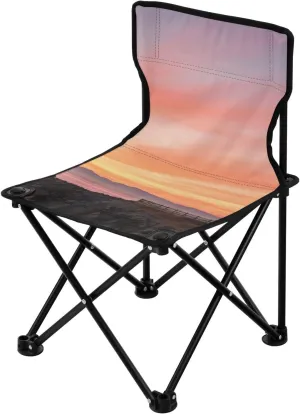 Beautiful Lighthouse Portable Outdoor Folding Chair Anti-Slip Padded Oxford Cloth Stool Camping Chair Small for Beach Hiking Fishing Gardening Quad Camp Chair