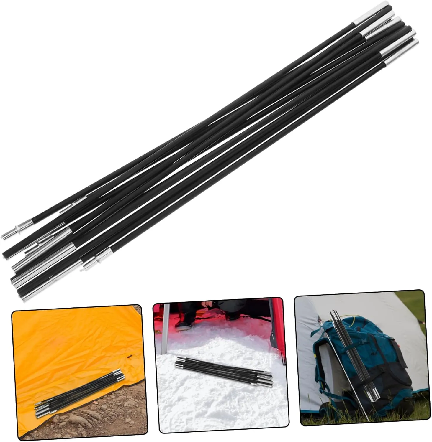 BESPORTBLE Multiplayer Tent Pole Replacement Fiberglass Camping Tent Kit Tent Opener Rods Camping Gazebo Tarp Poles