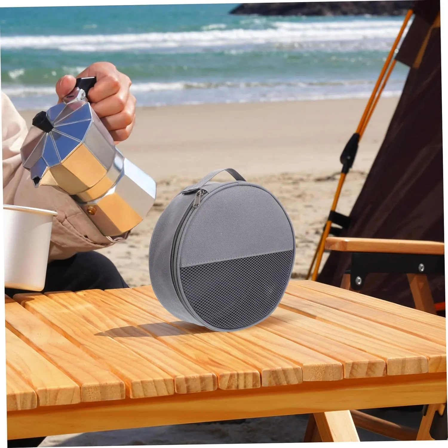 BESPORTBLE Outdoor Tableware Bag Canvas Bag Outdoor Dish Bag Camping Plates Bag Camping Plate Bag Picnic Tableware