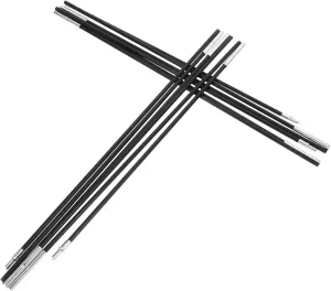 BESPORTBLE Tent Pole Replacement 6 Section Fiberglass Pole Kit Lightweight for Camping Hiking and Trekking