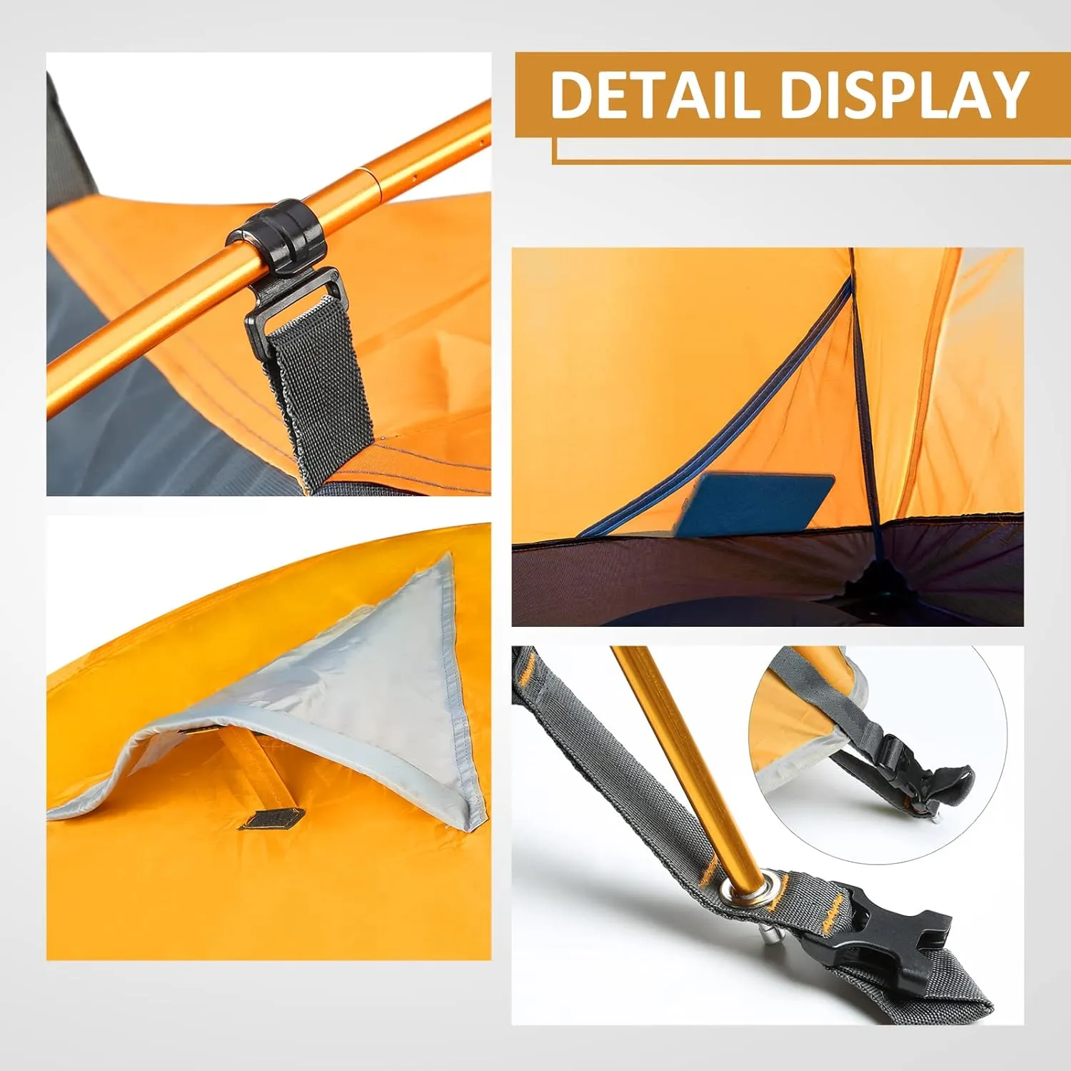 Bessport Camping Tent 1/2 Person Tent Waterproof Two Doors Backpacking Tent Easy Setup Lightweight for Outdoor, Hiking Mountaineering Travel