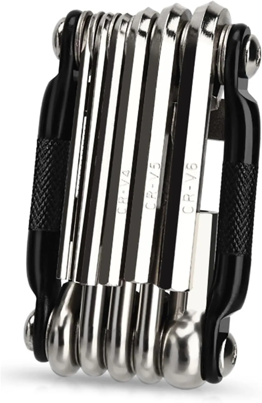 Bicycles Maintenance Multitool 16 in 1 Bikes Repair Wrench Pocket Multifunctional Steel Bicycles Toolset Folding Wrench