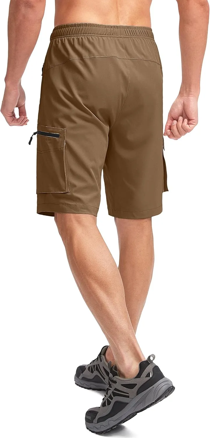 Bikewa Men's Mountain Bike Shorts 3D Padded Loose-fit Biking Riding Cycling Bicycle Biker Shorts Zipper Pockets