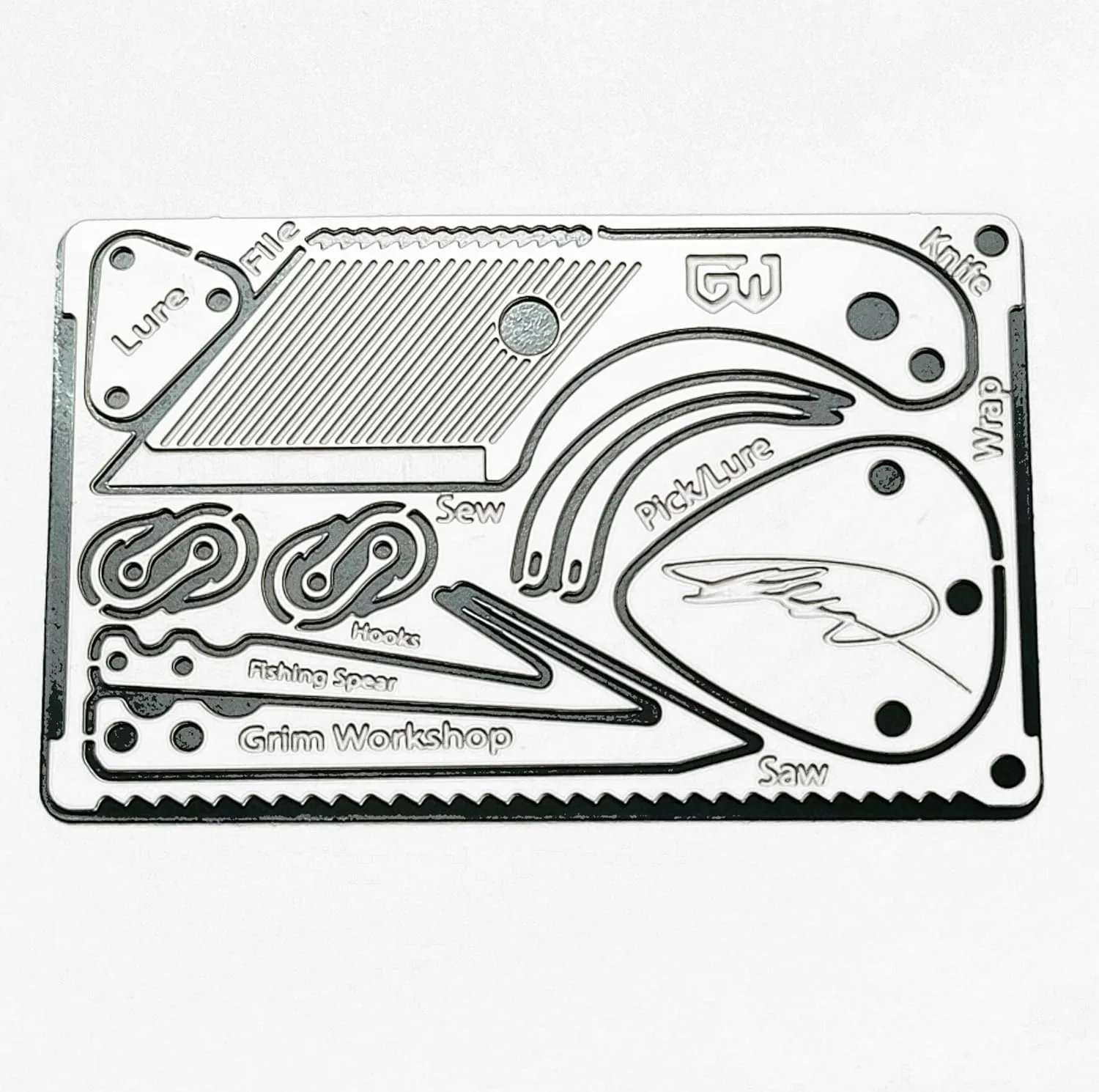 Biko Wright Signature Survival Card - wallet tool - small survival kit - credit card multitool