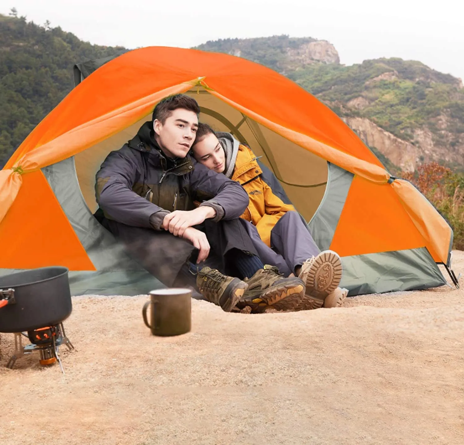 BISINNA Lightweight 2-Person Camping Tent – Waterproof & Easy Setup