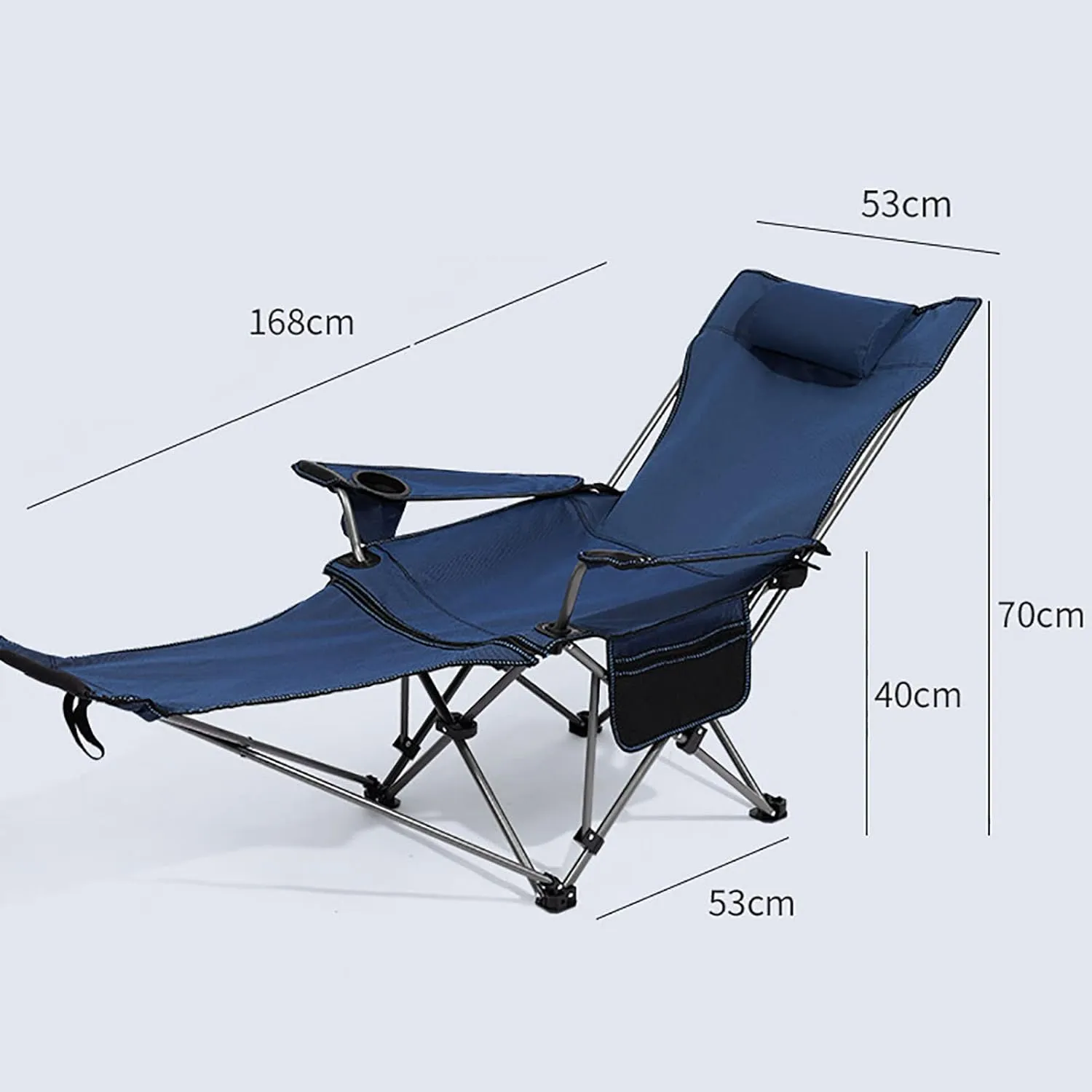 BK&MF Folding Reclining Folding Chair,Portable Outdoor Camping Chair Removable Stable Portable Compact for Storage and Travel,B