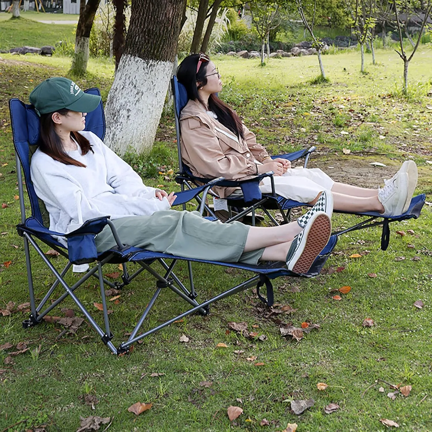 BK&MF Folding Reclining Folding Chair,Portable Outdoor Camping Chair Removable Stable Portable Compact for Storage and Travel,B