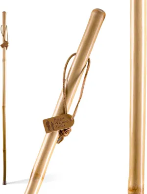 Brazos Free form Iron Bamboo Walking Stick, For Men and Women, Lightweight, Handcrafted in the USA, 48 inches, Natural
