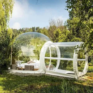 Bubble House Inflatable Bubble Tent Single Tunnel Bubble Tent Garden Dome Transparent Screen House/Panoramic Outdoor Camping Suitable for Alone Meditation Party (Color : 4m) (5m)