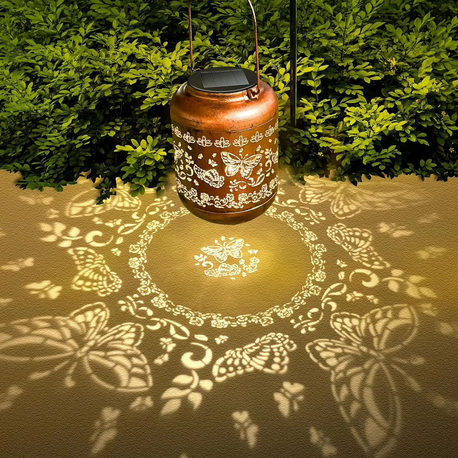 Butterfly Birthday Retirement Anniversary Gifts for for Women Mom Grandma, Solar Lanterns Lights Outdoor Hanging Waterproof Garden Decor Decoration Outside for Yard, Patio,Pathway Landscape