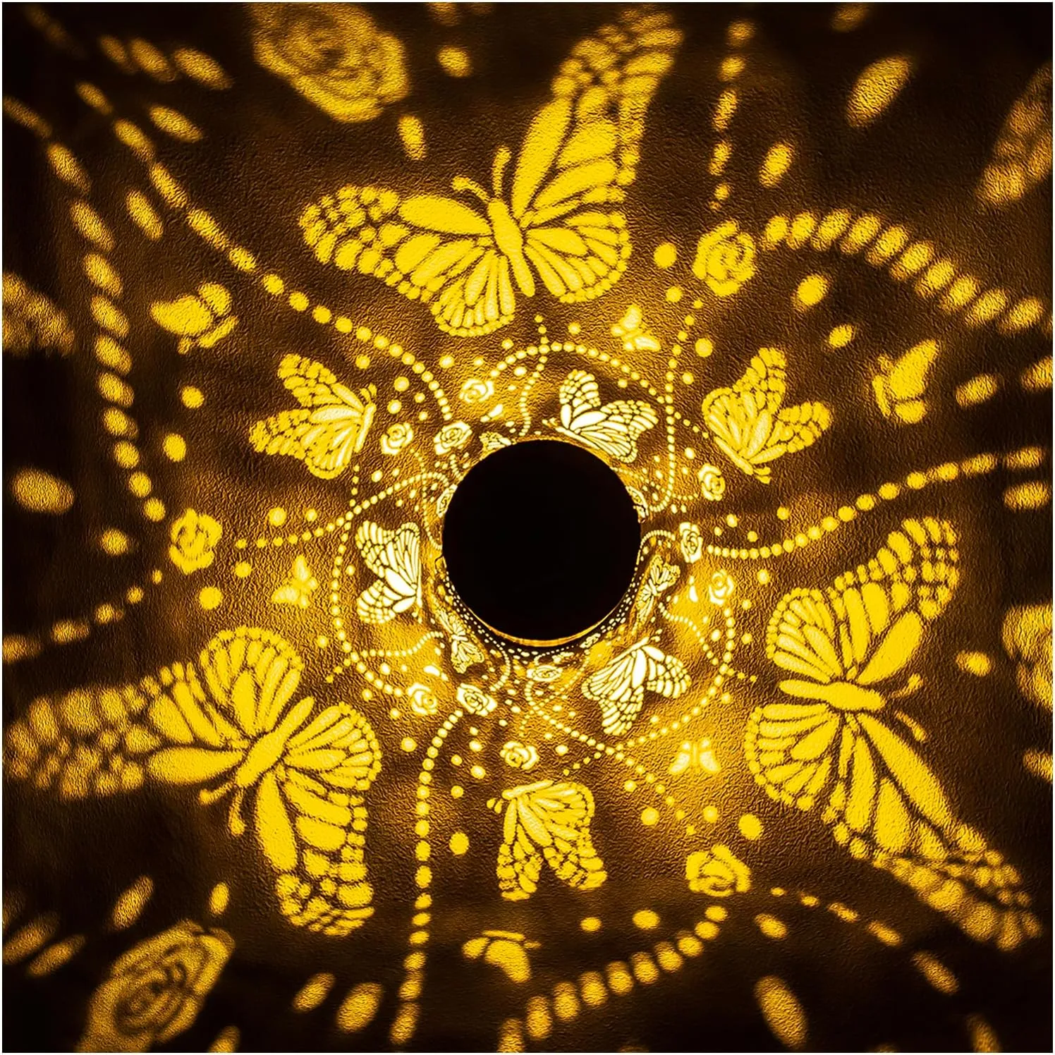 Butterfly Solar Lanterns Outdoor Waterproof Hanging Solar Lights Butterfly Gifts for Women Men Metal Decorative LED Lanterns for Garden Decor,Yard,Patio,Lawn,Tabletop,Pathway,Landscape