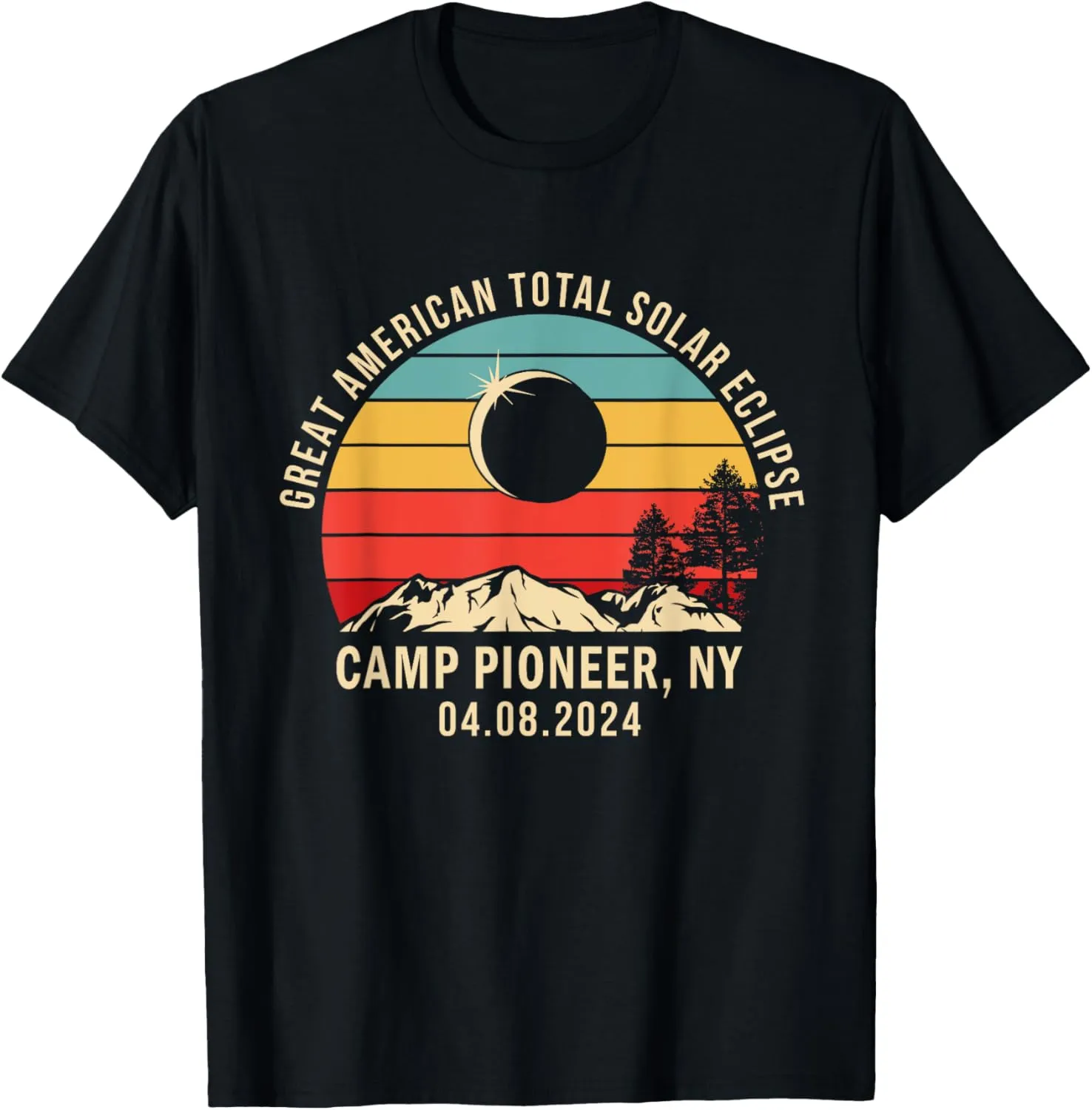 Camp Pioneer, NY New York Total Solar Eclipse 2024 T-Shirt