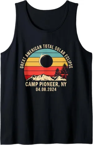 Camp Pioneer, NY New York Total Solar Eclipse 2024 Tank Top
