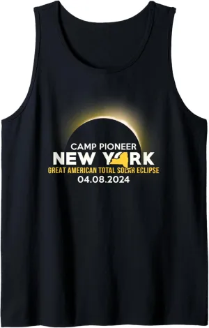 Camp Pioneer, NY New York Total Solar Eclipse 2024 Tank Top