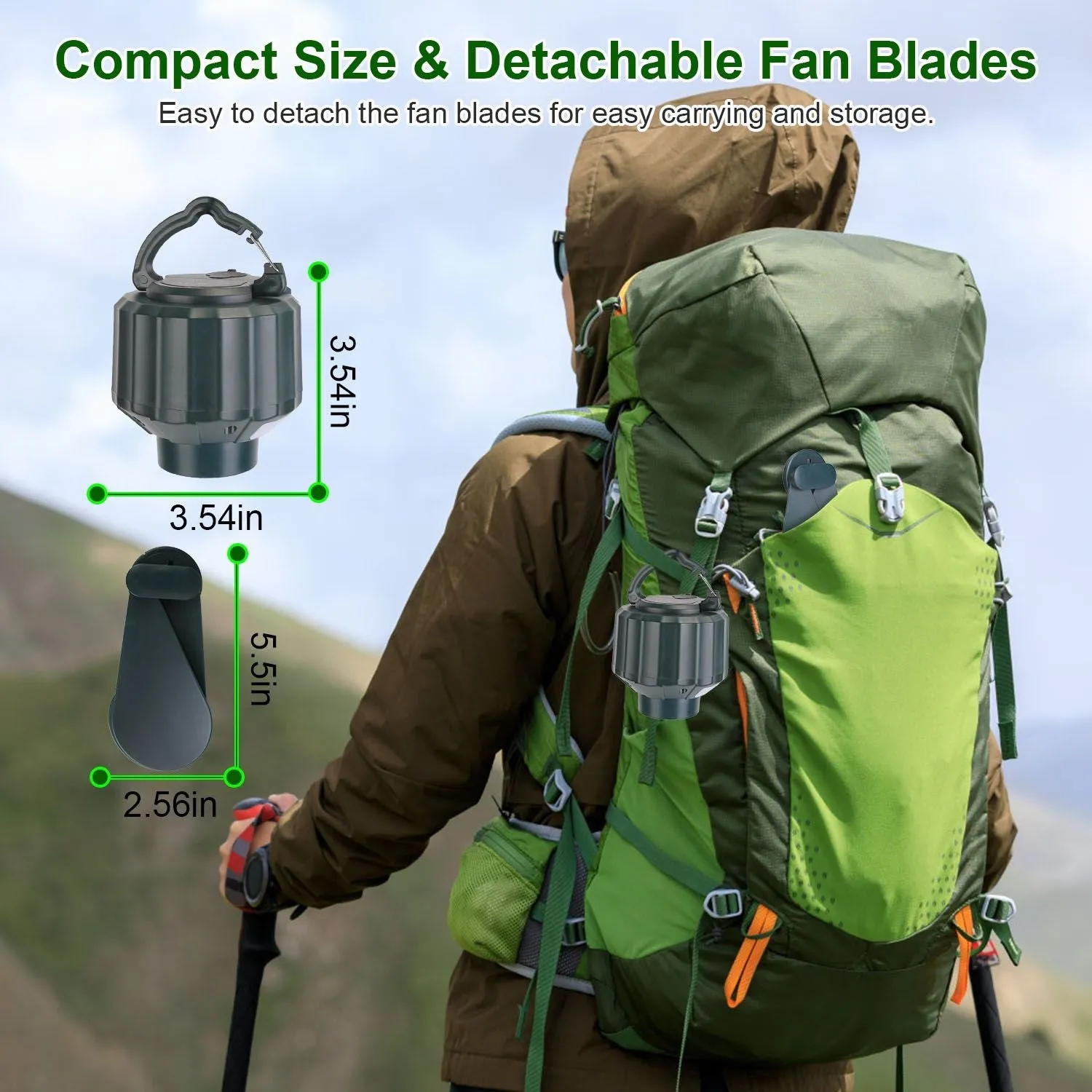 CampGlow 3-in-1 Tent Fan Lantern & Power Bank (5200mAh / 10400mAh)