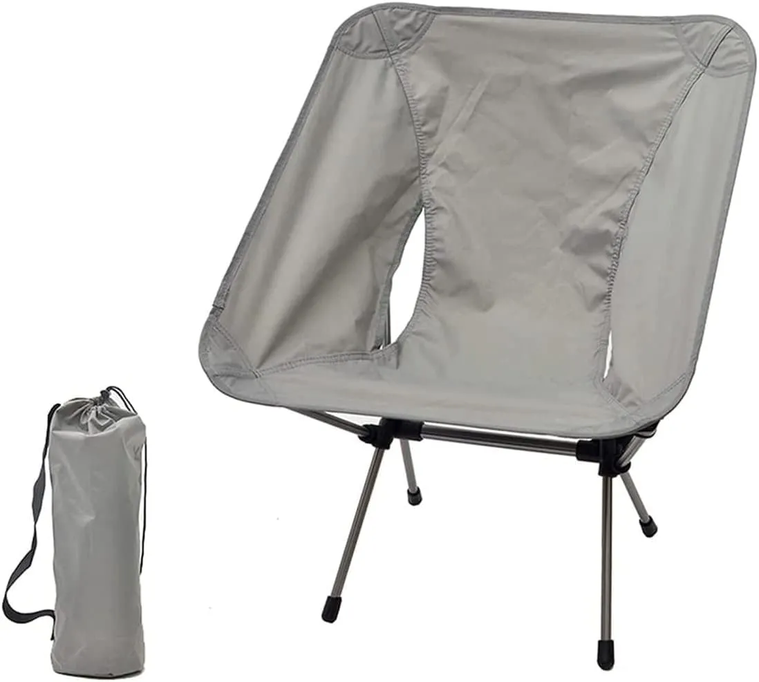 Camping Chair Outdoor Ultra-Light Aluminum Alloy Folding Backrest Fishing Barbecue Self-Driving Seat Stool Portable