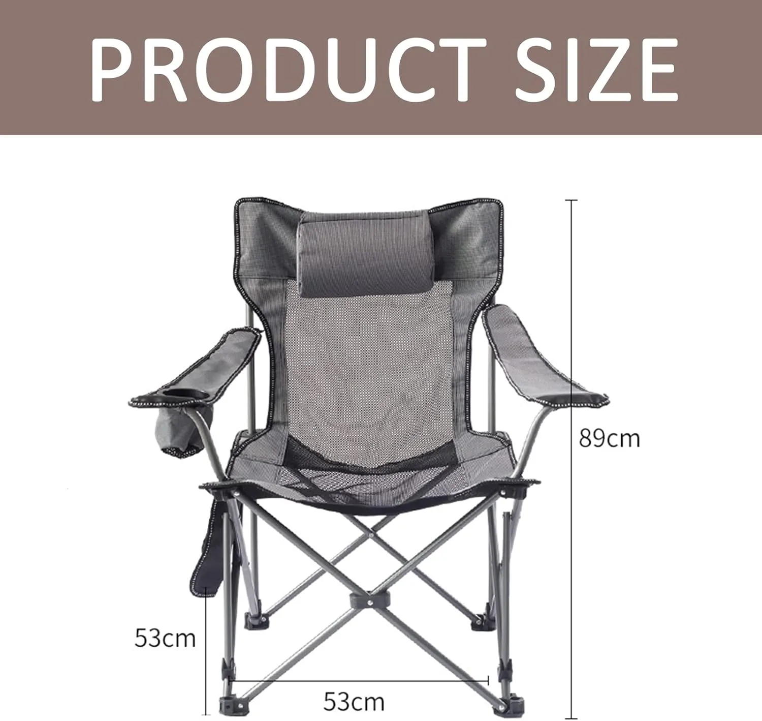 Camping Chair Recliner Portable, Beach Chairs Height Folding Lightweight, Comfortable Camping Chairs, for Camping, Hiking Fishing,B