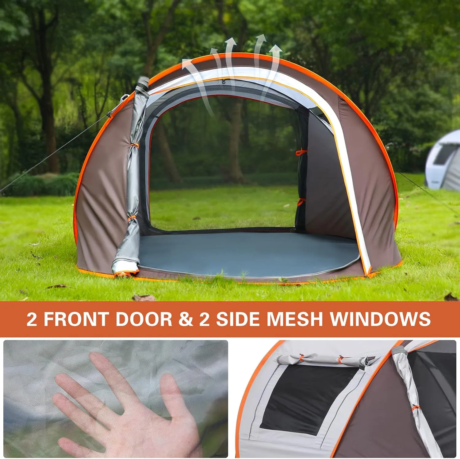 Camping Dome Tent is Suitable for 2/3/4/5 People, Waterproof, Spacious, Portable Backpack Tent, Suitable for Outdoor Camping/Hiking and Outdoor, Portable Tent