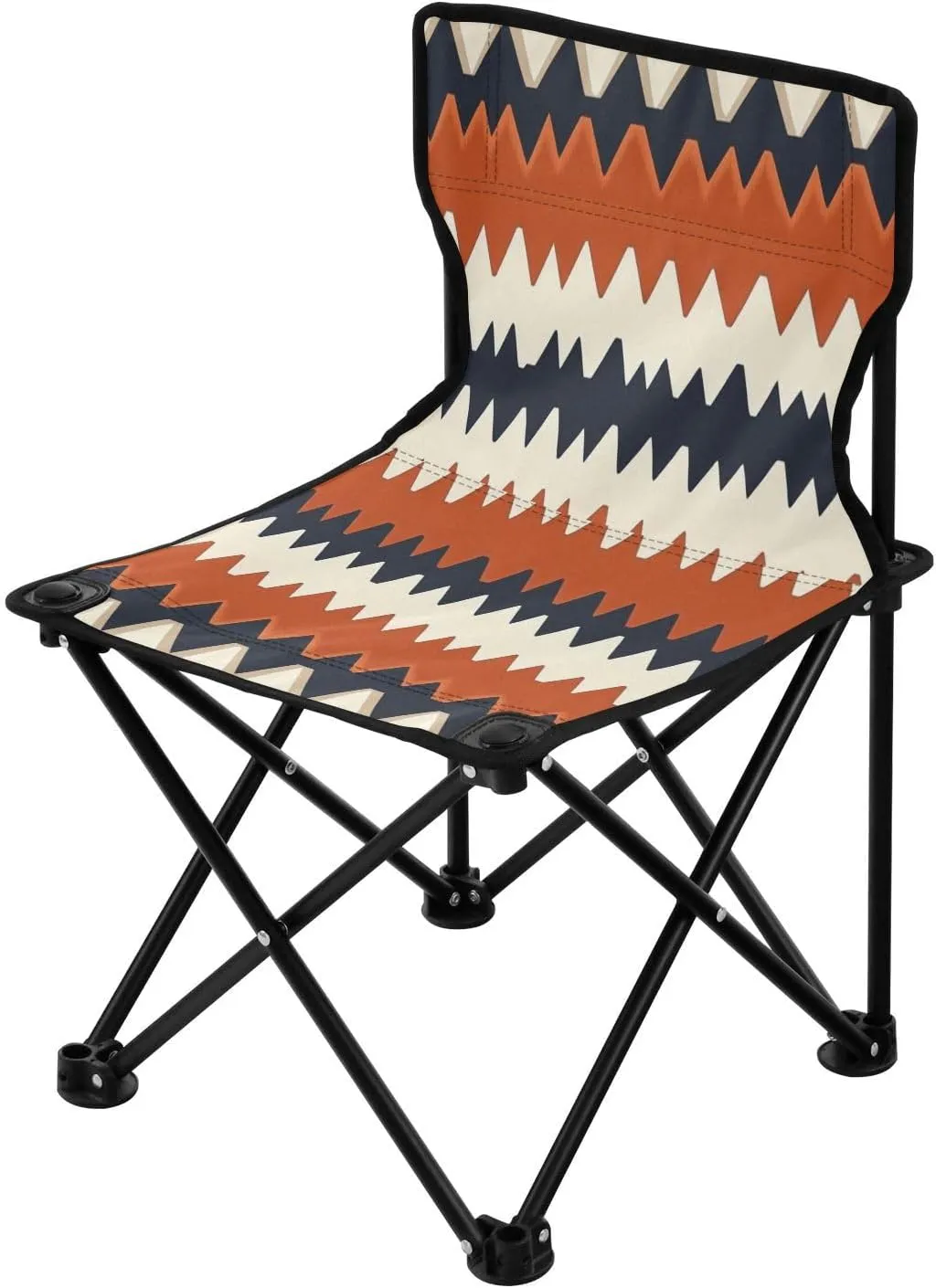 Camping Folding Chair Colour Wave Stripes Serrated Portable for Camping Fishing Picnic Barbecue Queue Travel