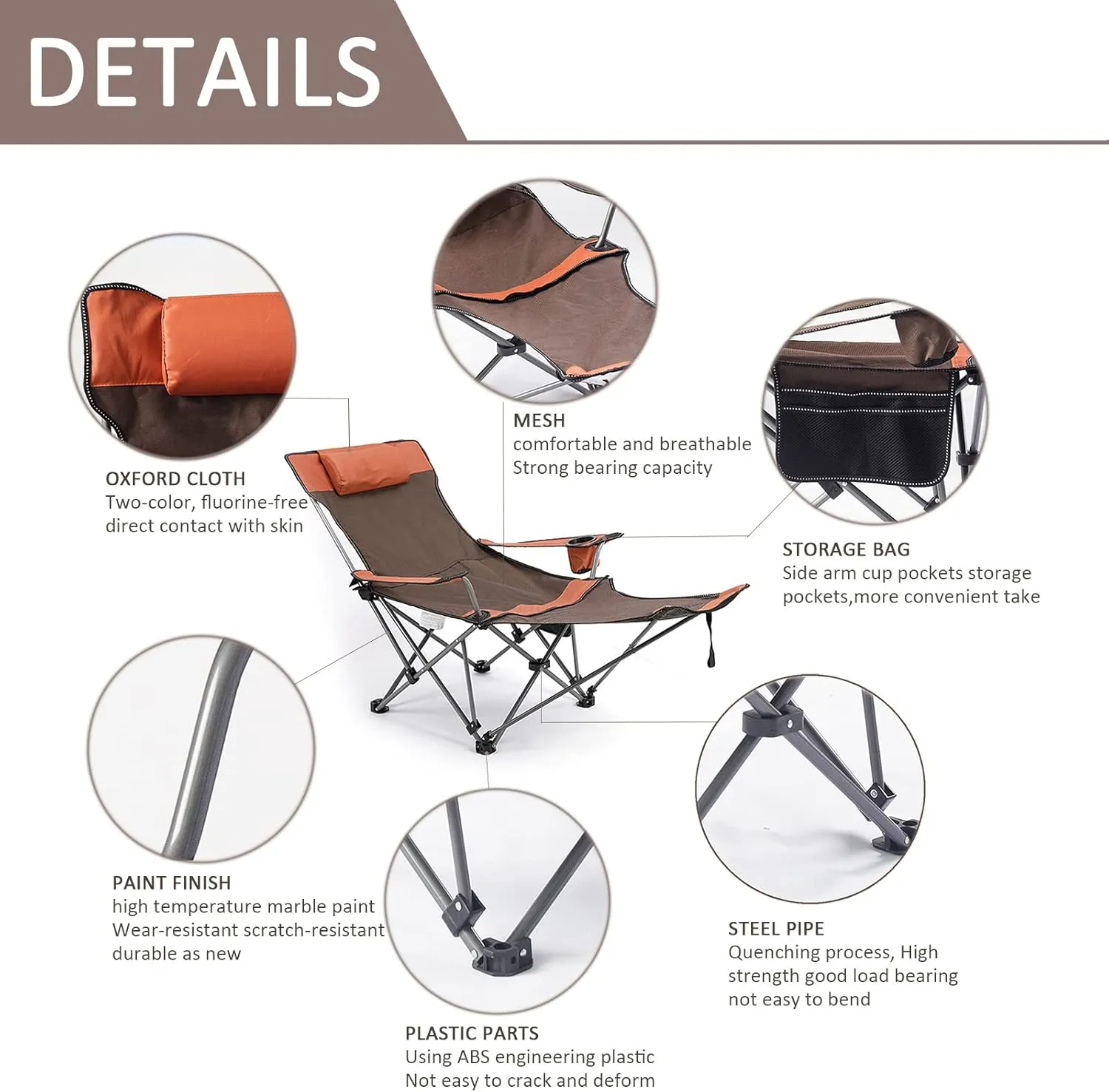 Camping Folding Chair Oversized for Outdoor Heavy Duty Foldable Camp Chair Outside for Adults, with Cup Bag and Storage Bag,Blue