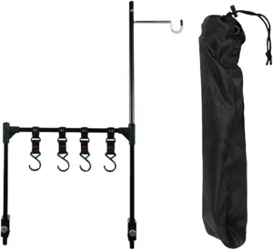 Camping Folding Rack Outside Stable Aluminum Alloy Multiuse Cookware Storage Rack for Travel Picnic Barbecue Hiking Camping