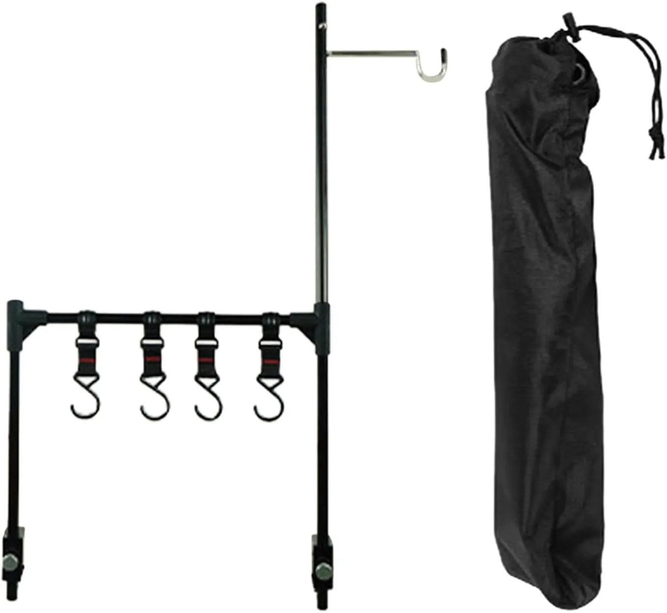 Camping Folding Rack Outside Stable Aluminum Alloy Multiuse Cookware Storage Rack for Travel Picnic Barbecue Hiking Camping