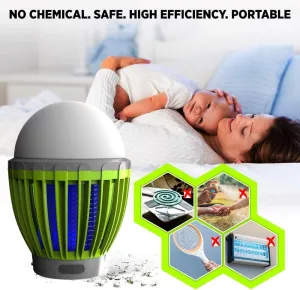 Camping Lantern Bug Buster Bulb Zapper Tent Light Portable Led and Emergency Lamp with USB 2000mAh Rechargeable Battery for Outdoor 3- Pack