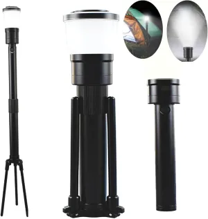 Camping Lantern，Letour Led Camping Light 2 in 1 Flashlight Ip65 Waterproof Lantern for Camping Battery Power Portable Hang Light for Outdoor and Emergency of Outage(Battery not Including)