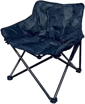 Camping Padded Chair Moon Chair Accessories Back Support Stool Lazy Sofa Folded Seat Padded Cushion for Garden Picnic Adults, Black