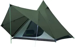 Camping Pyramid Teepee Tent Outdoor Portable Waterproof Double Layers Indian Tipi Tent Family Camping Tent for Outdoor Hiking