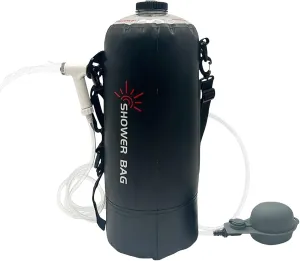 Camping Shower Bag - Foldable Portable Camping Shower Bag - 12L Solar Heating Tool Kit with Hose and Removable Shower Head, Hiking Equipment For Via