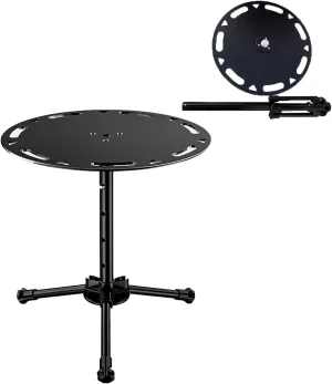 Camping Table, Adjustable Height Lightweight Table for Camping,13” Round Table Board and Retractable Legs with Carry Case,Outdoor Folding Tripod Folding Table for BBQ Camping Table