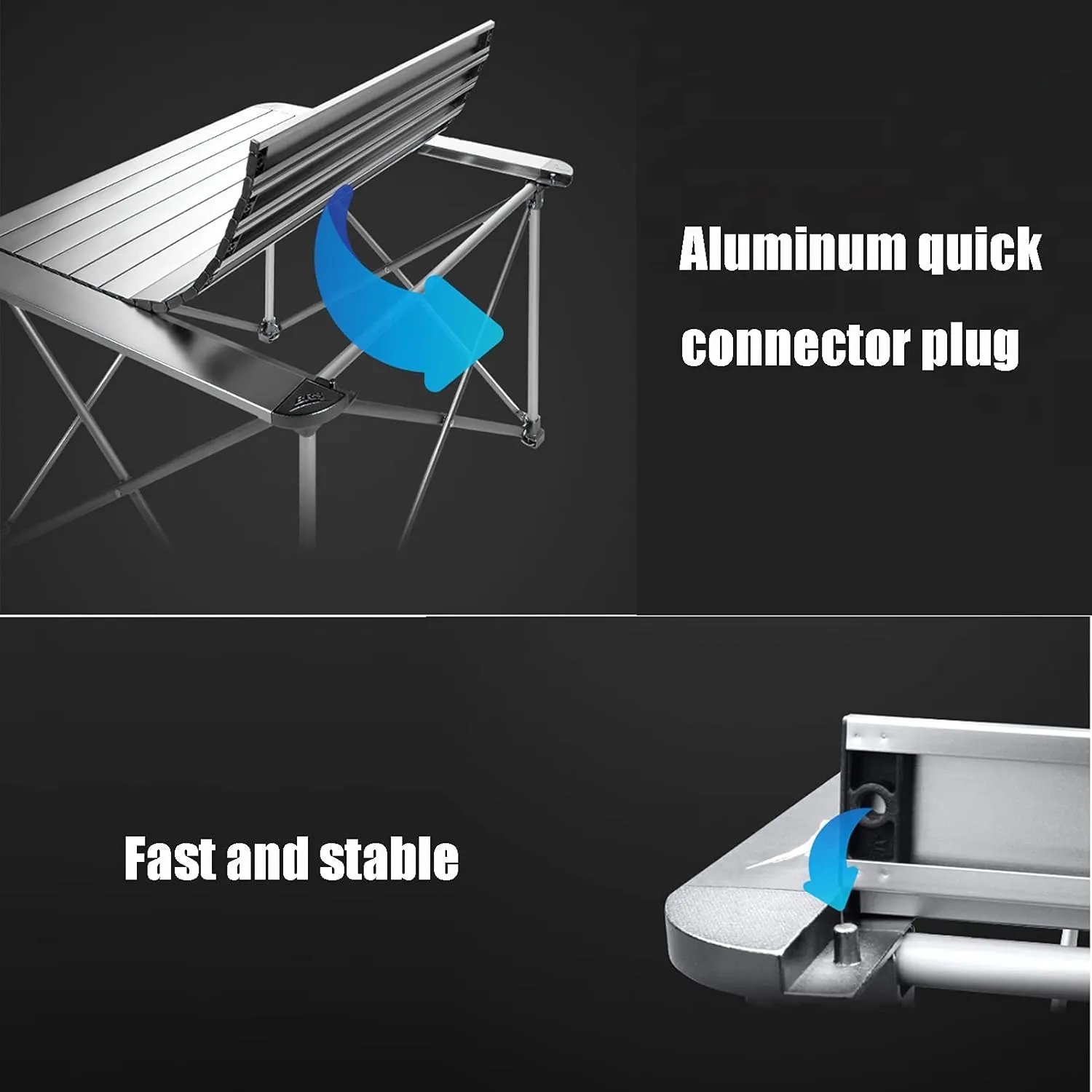 Camping Table Chairs Portable Folding Table Set, Outdoor Aluminum Alloy Can Lift Picnic Table, Portable Table with Carrying Bag (Color : Package 2)