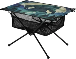 Camping Table Lightweight Portable Folding Table with Mesh Storage Net Orangutan Moon Ideal for Camping Hiking Beach Picnic Travel Backyard