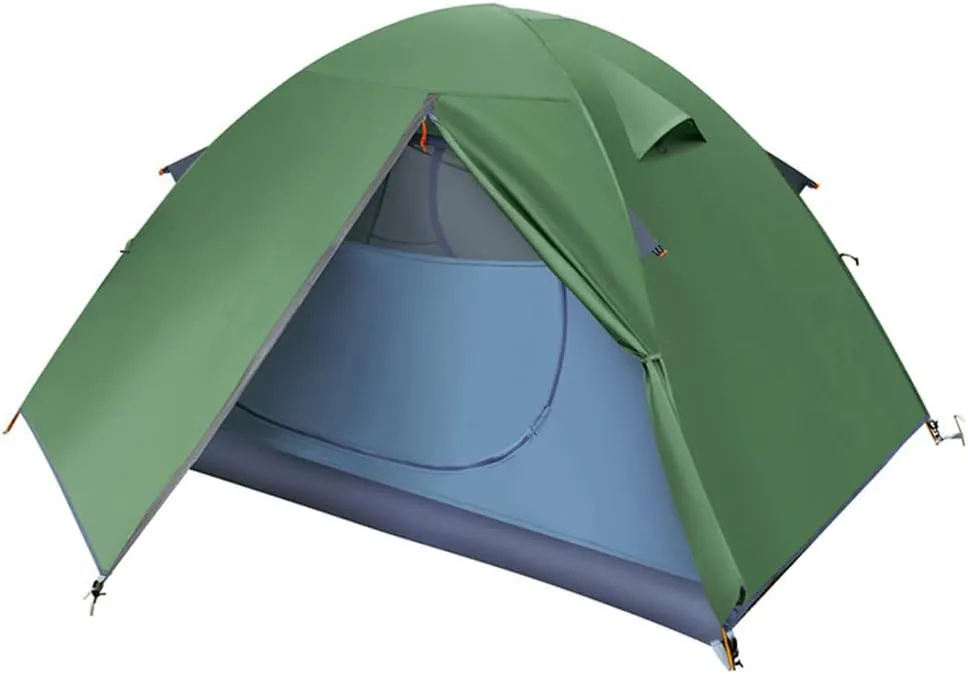Camping Tent 2 Person Family Dome Tent with Removable Rain Fly and Carry Bag, Easy Setup Lightweight Tent for Camping, Traveling, Backpacking, Hiking, Outdoors
