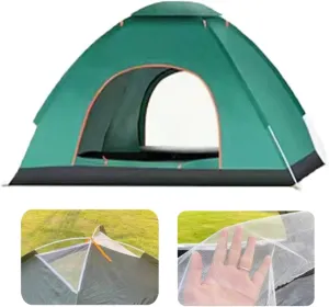 Camping Tent, 3 to 4 Person Family Tent Automatic Stable Structure for Fishing