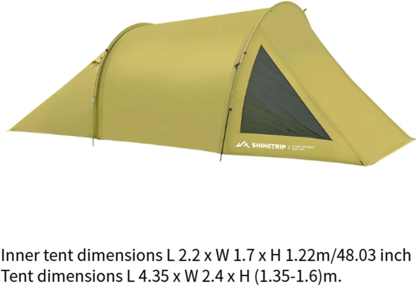 Camping Tent Backpacking Tent Windproof Easy Setup Breathable Stable Tunnel Tent Family Tent for Trekking Outdoor Traveling