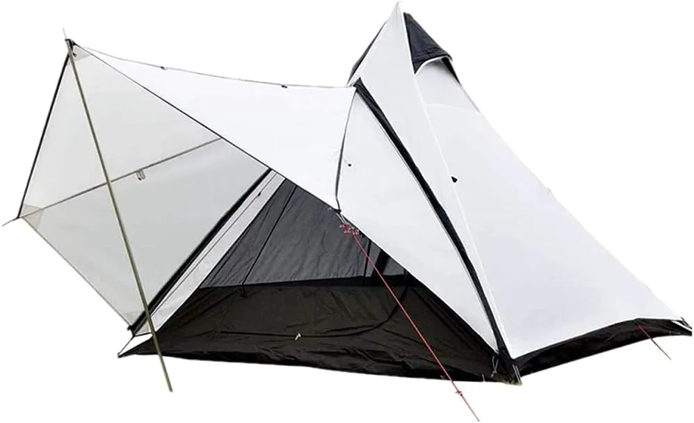 Camping Tent Camping Pyramid Tent Adult Indian Teepee Tent Yurt Tent Double Layers Tents for Outdoor Camping Hiking Hunting 3-4 Person